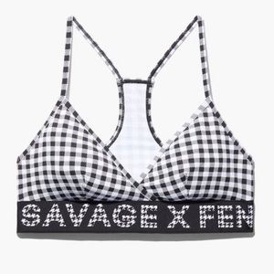 🆕SAVAGE X FENTY Black/White Checker Bralette - Size: S